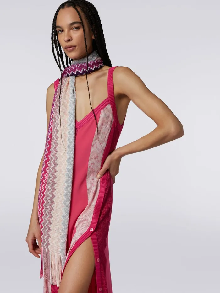 Multicoloured Modal And Lurex Stole With Fringes Multicoloured Women Missoni Scarves and Foulards Multicoloured Modal And Lurex Stole With Fringes Multicoloured Women Missoni Scarves and Foulards