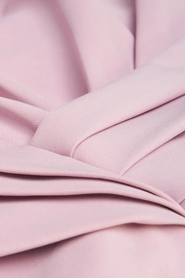 Nitara Dress In Crepe Mauve Blush Women Halston Dresses