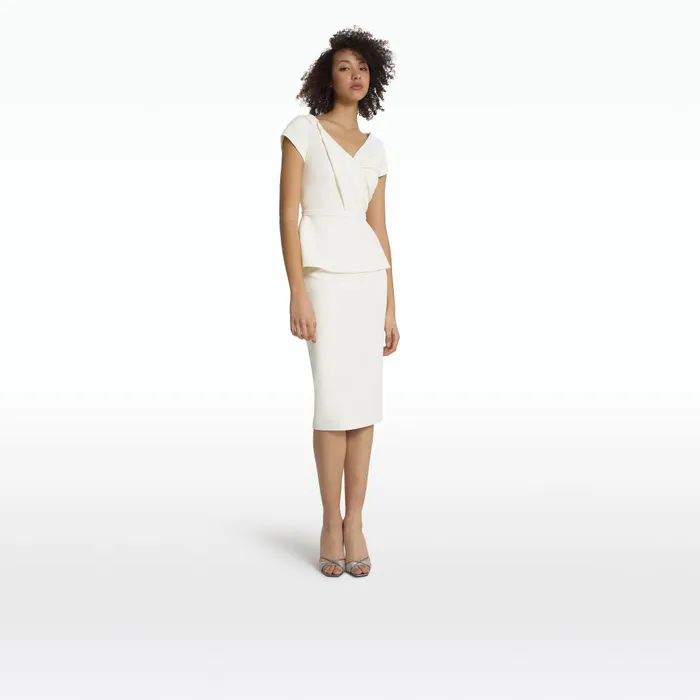 Nuvalle Ivory Midi Dress Women Safiyaa Dresses