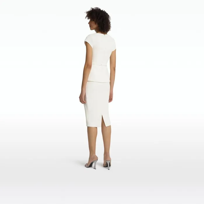 Nuvalle Ivory Midi Dress Women Safiyaa Dresses