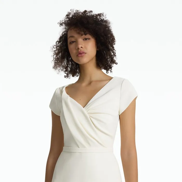 Nuvalle Ivory Midi Dress Women Safiyaa Dresses