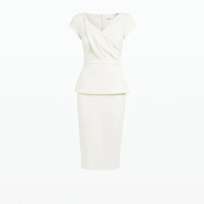Nuvalle Ivory Midi Dress Women Safiyaa Dresses