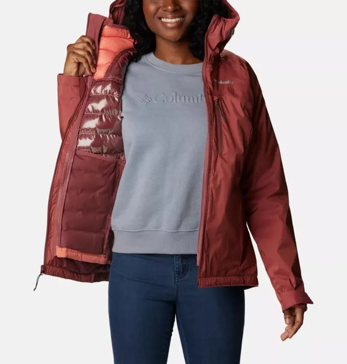 Oak Ridge Interchange Jacket Beetroot Sheen Womens Columbia Sportswear 3in1 Interchange Oak Ridge Interchange Jacket Beetroot Sheen Womens Columbia Sportswear 3in1 Interchange