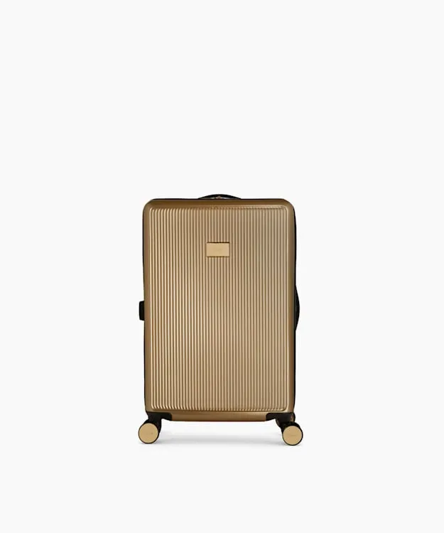 Olive Medium Gold Medium Suitcase Dune London Metallic Women Dune London Suitcases and Luggage