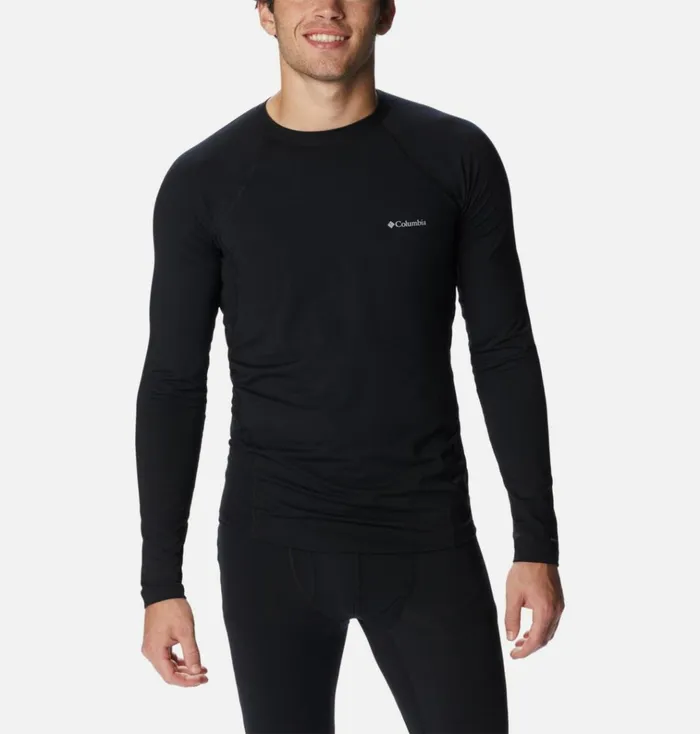 OmniHeat Midweight Baselayer Crew 8211 Tall Black Mens Columbia Sportswear Baselayer