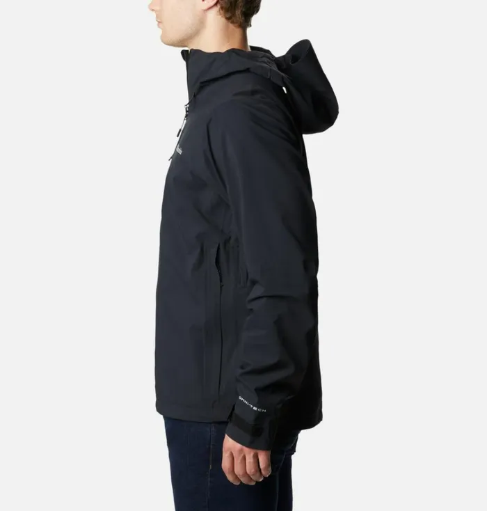 OmniTech AmpliDry Rain Shell Jacket Black Mens Columbia Sportswear Rain