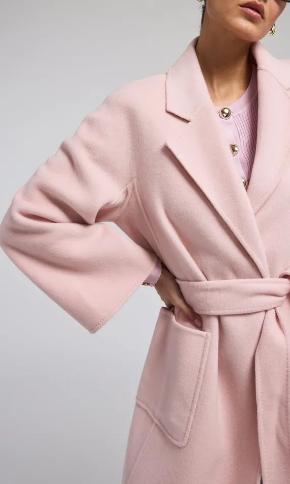 Outerwear Grayson Wool Coat POWDER PINK Generation Love Clothing Women