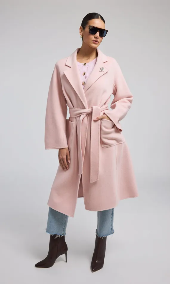 Outerwear Grayson Wool Coat POWDER PINK Generation Love Clothing Women