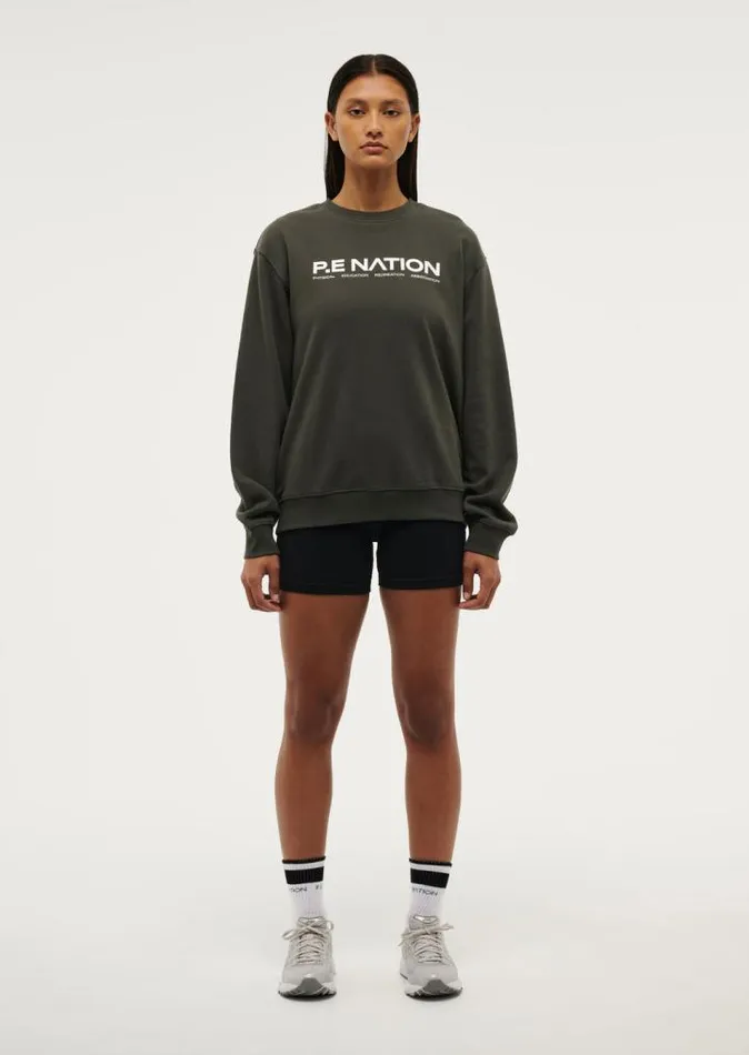 PE Nation Lounge Women QUALIFY SWEAT IN GUNMETAL PE Nation Lounge Women QUALIFY SWEAT IN GUNMETAL