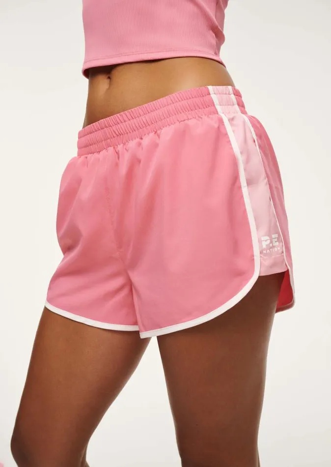 PE Nation Shorts Women PRESET SHORT IN PINK LEMONADE PE Nation Shorts Women PRESET SHORT IN PINK LEMONADE