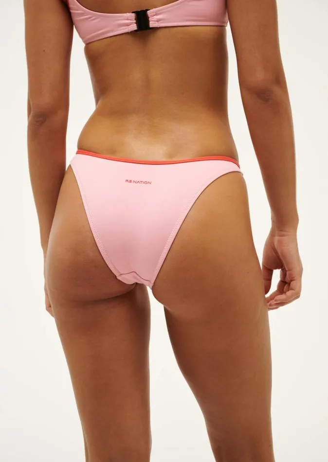 PE Nation Swimwear Women OCEANSIDE BIKINI BOTTOM IN CANDY PINK PE Nation Swimwear Women OCEANSIDE BIKINI BOTTOM IN CANDY PINK