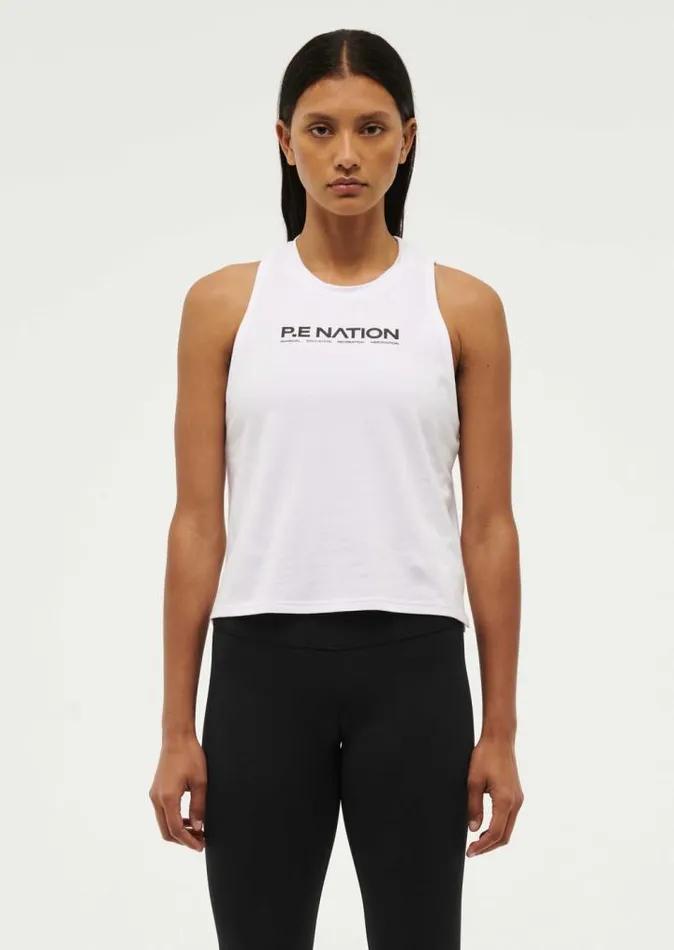 PE Nation Tanks Women AERO TANK IN OPTIC WHITE