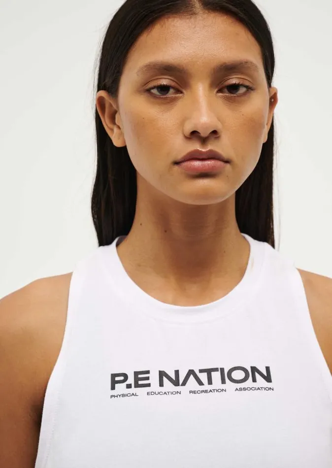 PE Nation Tanks Women AERO TANK IN OPTIC WHITE PE Nation Tanks Women AERO TANK IN OPTIC WHITE
