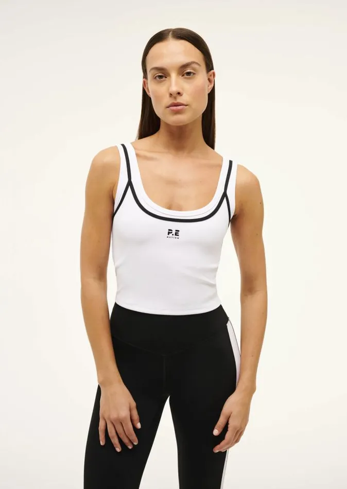 PE Nation Tanks Women FORWARD TANK IN OPTIC WHITE