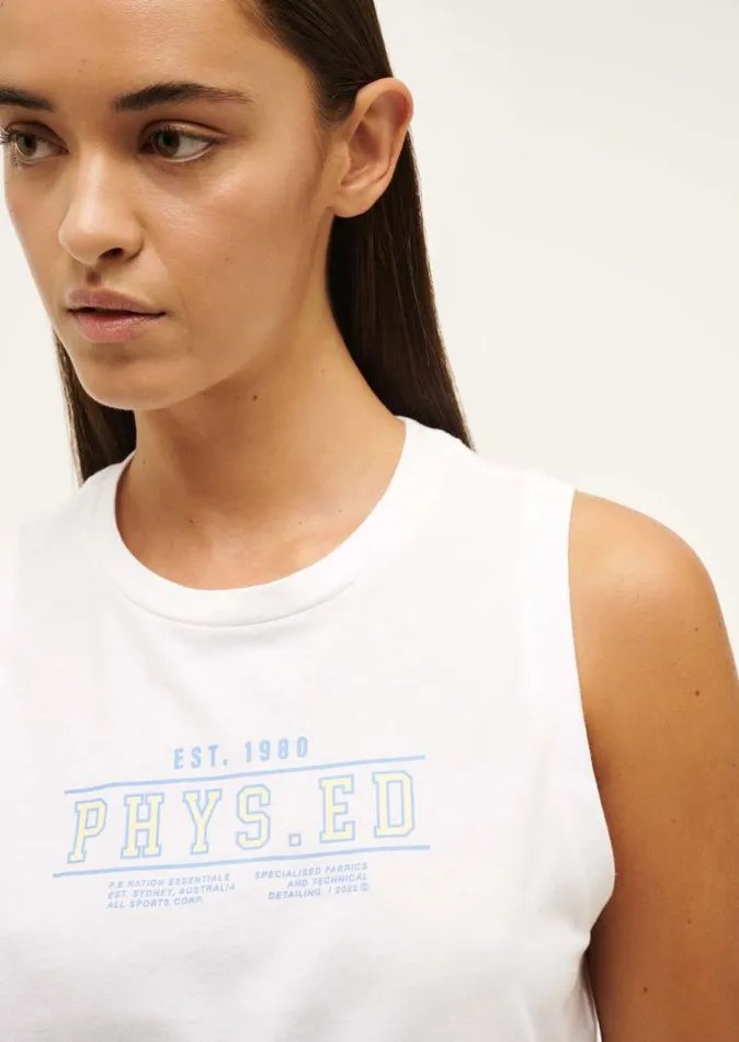 PE Nation Tanks Women PHYSICAL TANK IN OPTIC WHITE PE Nation Tanks Women PHYSICAL TANK IN OPTIC WHITE