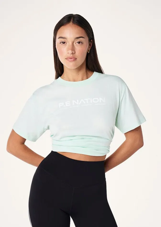 PE Nation Tees Women AERO SHORT SLEEVE TEE IN HINT OF MINT