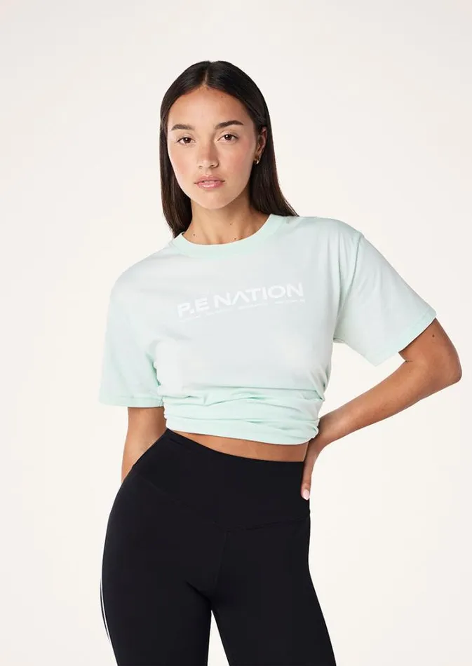 PE Nation Tees Women AERO SHORT SLEEVE TEE IN HINT OF MINT PE Nation Tees Women AERO SHORT SLEEVE TEE IN HINT OF MINT