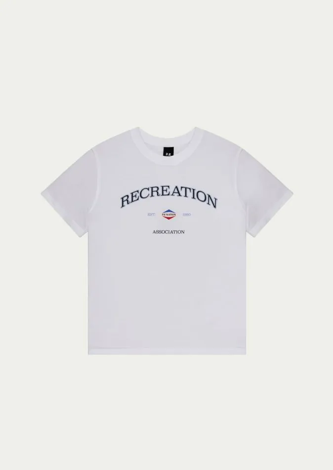 PE Nation Tees Women RECREATION TEE IN OPTIC WHITE PE Nation Tees Women RECREATION TEE IN OPTIC WHITE