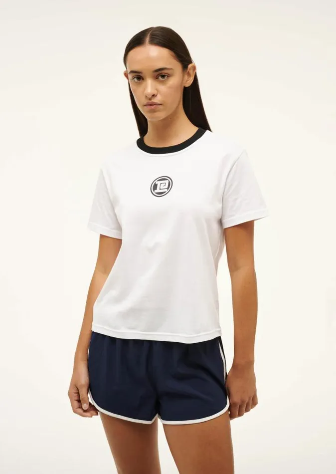 PE Nation Tees Women SPORTIVE SHORT SLEEVE TEE IN OPTIC WHITE