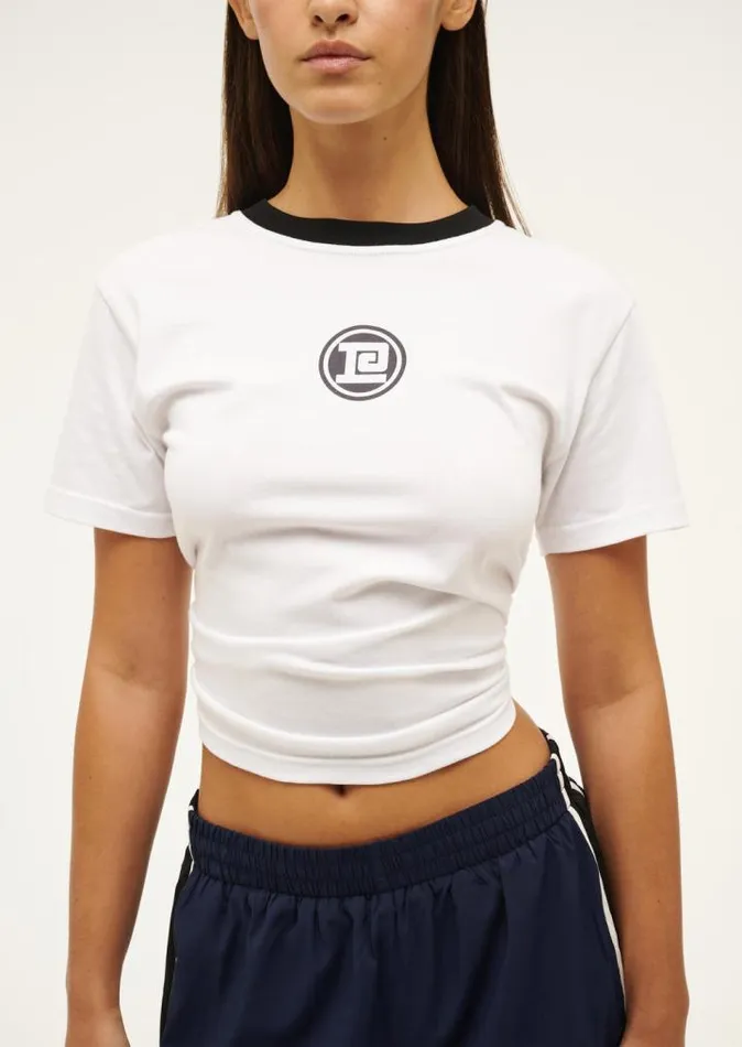 PE Nation Tees Women SPORTIVE SHORT SLEEVE TEE IN OPTIC WHITE PE Nation Tees Women SPORTIVE SHORT SLEEVE TEE IN OPTIC WHITE