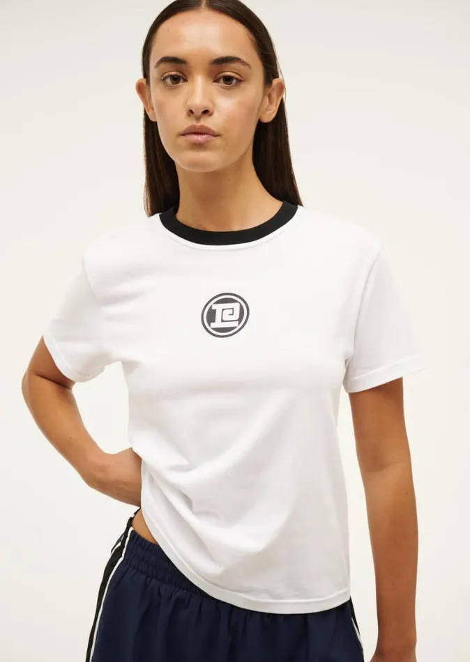 PE Nation Tees Women SPORTIVE SHORT SLEEVE TEE IN OPTIC WHITE PE Nation Tees Women SPORTIVE SHORT SLEEVE TEE IN OPTIC WHITE