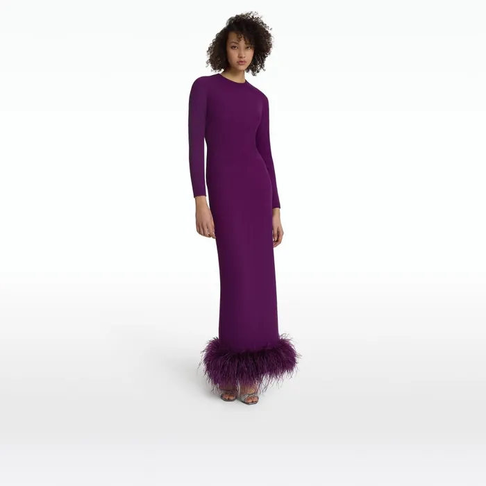 Paignita Currant Long Dress Women Safiyaa Dresses