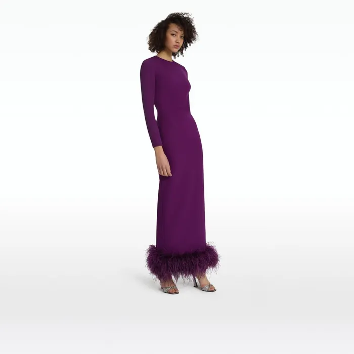Paignita Currant Long Dress Women Safiyaa Dresses
