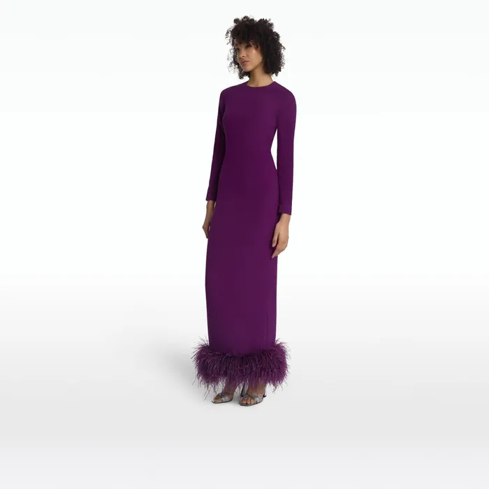Paignita Currant Long Dress Women Safiyaa Dresses