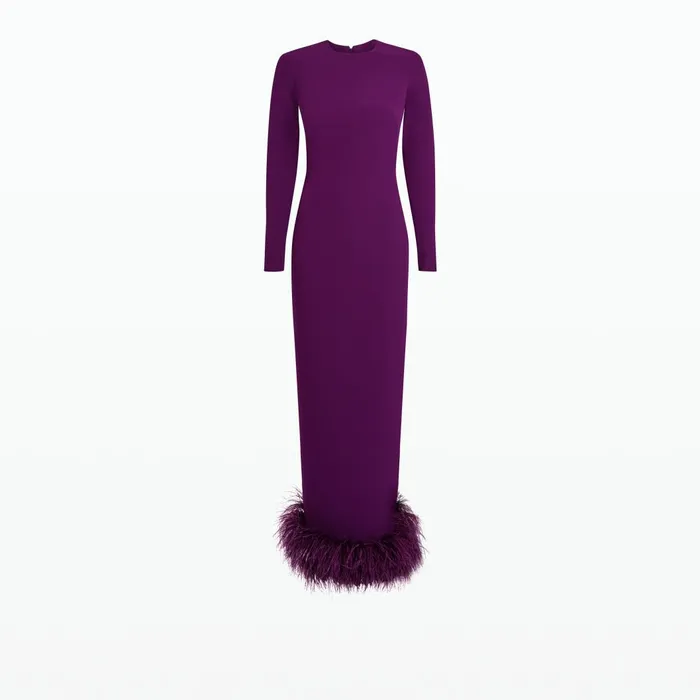 Paignita Currant Long Dress Women Safiyaa Dresses