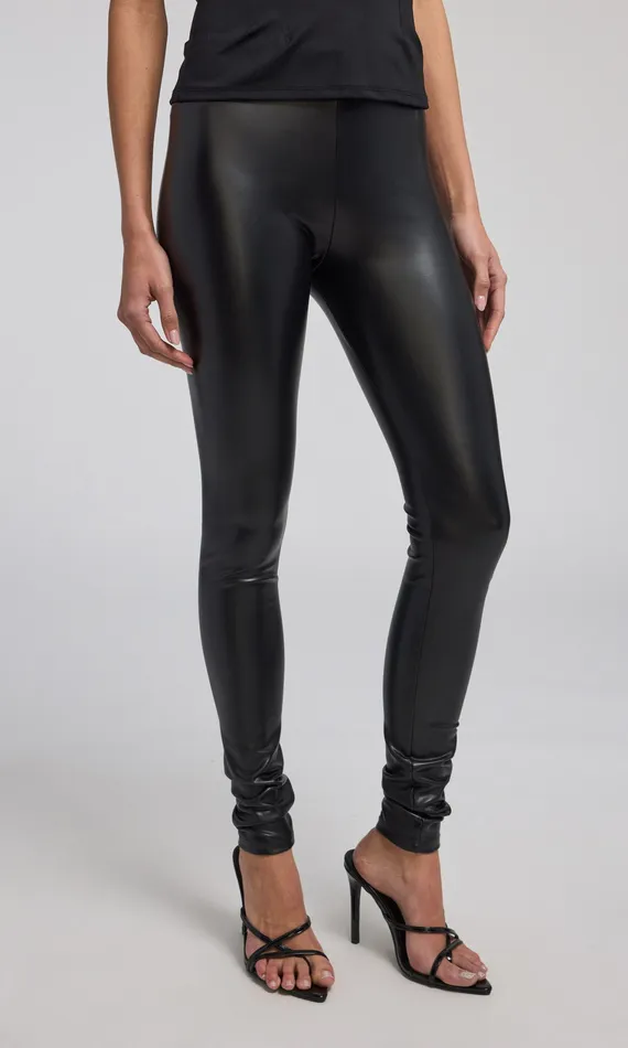 Pants Generation Love Clothing Women Jeffi Vegan Leather Legging Black