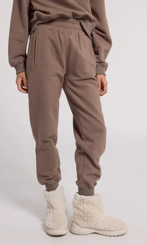 Pants Generation Love Clothing Women Ruel Crystal Sweatpants TruffleTruffle