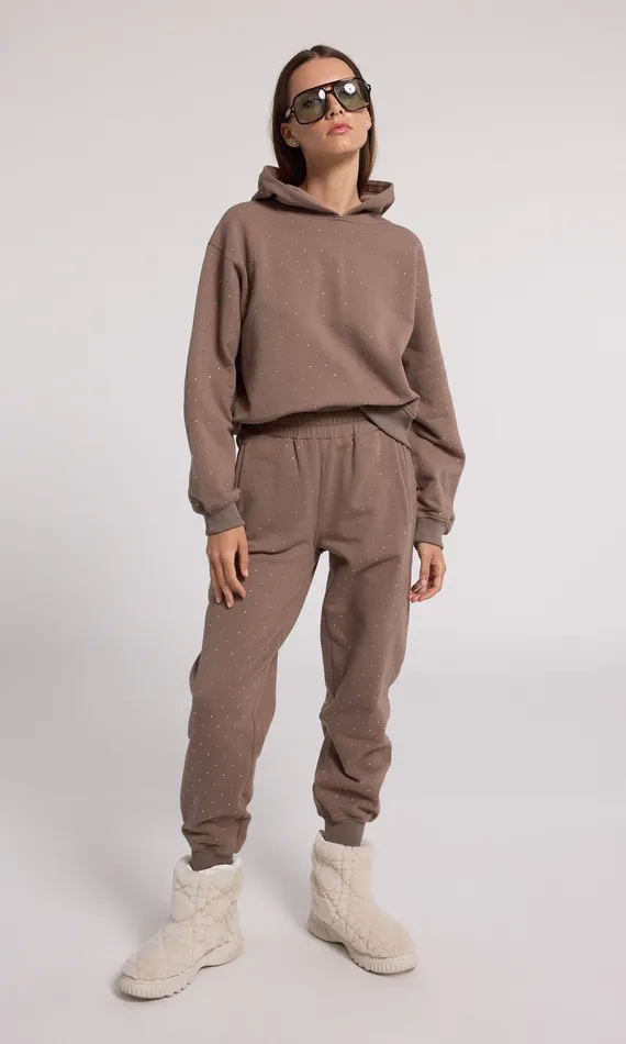 Pants Generation Love Clothing Women Ruel Crystal Sweatpants TruffleTruffle