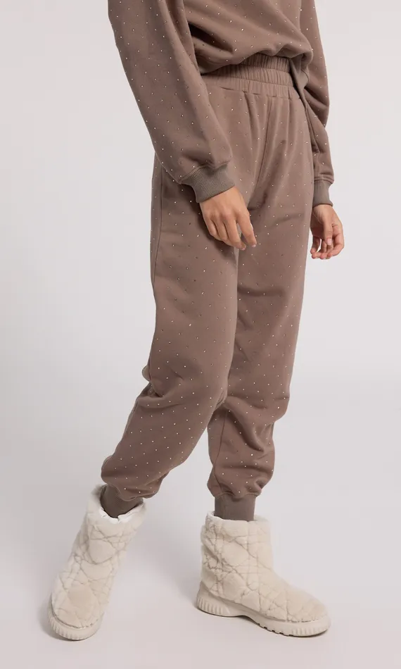 Pants Generation Love Clothing Women Ruel Crystal Sweatpants TruffleTruffle