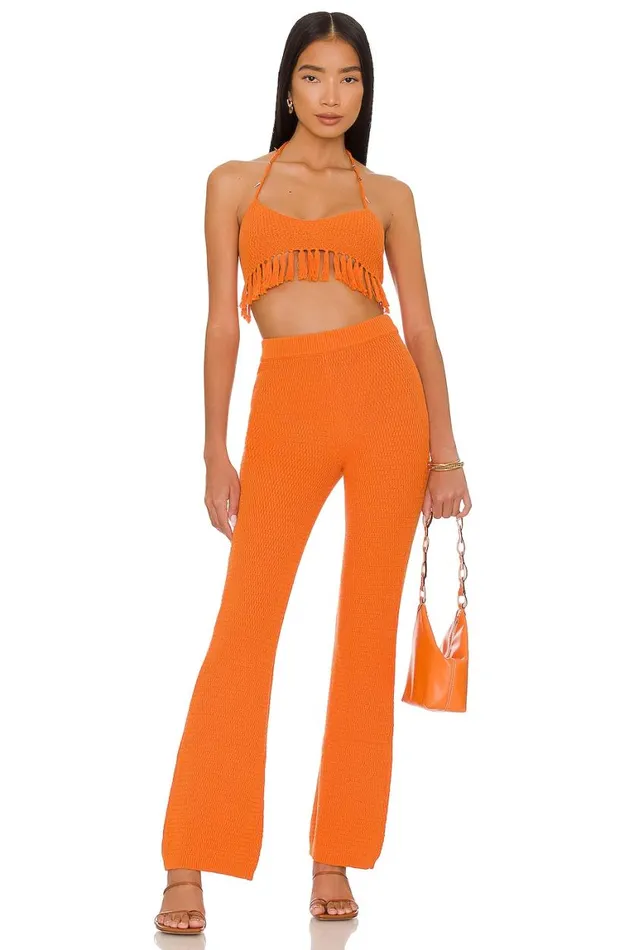 Pants Women Lovers and Friends Devitta Knit Pant Tangerine