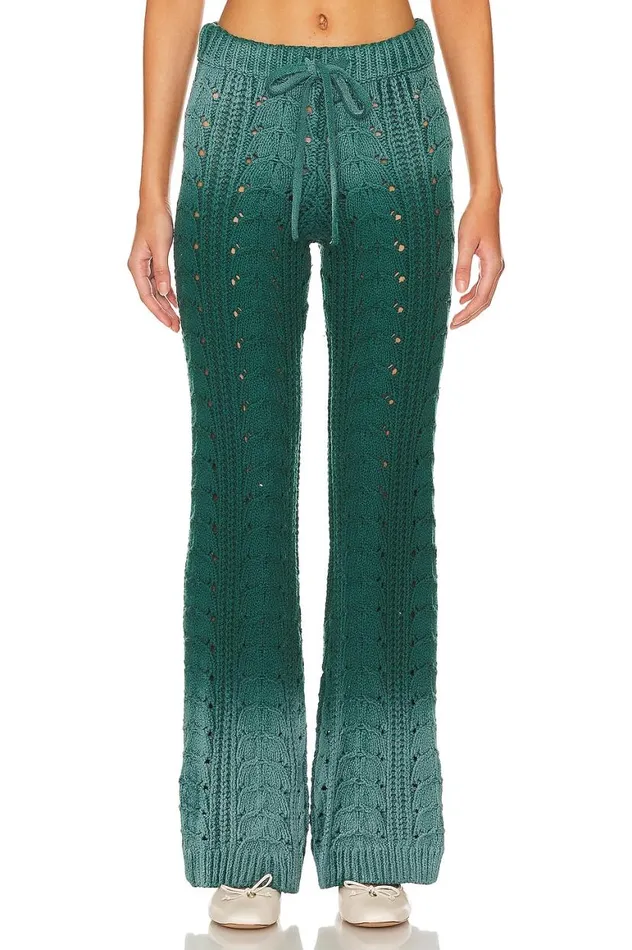 Pants Women Lovers and Friends Jelissa Ombre Knit Pant Green Ombre