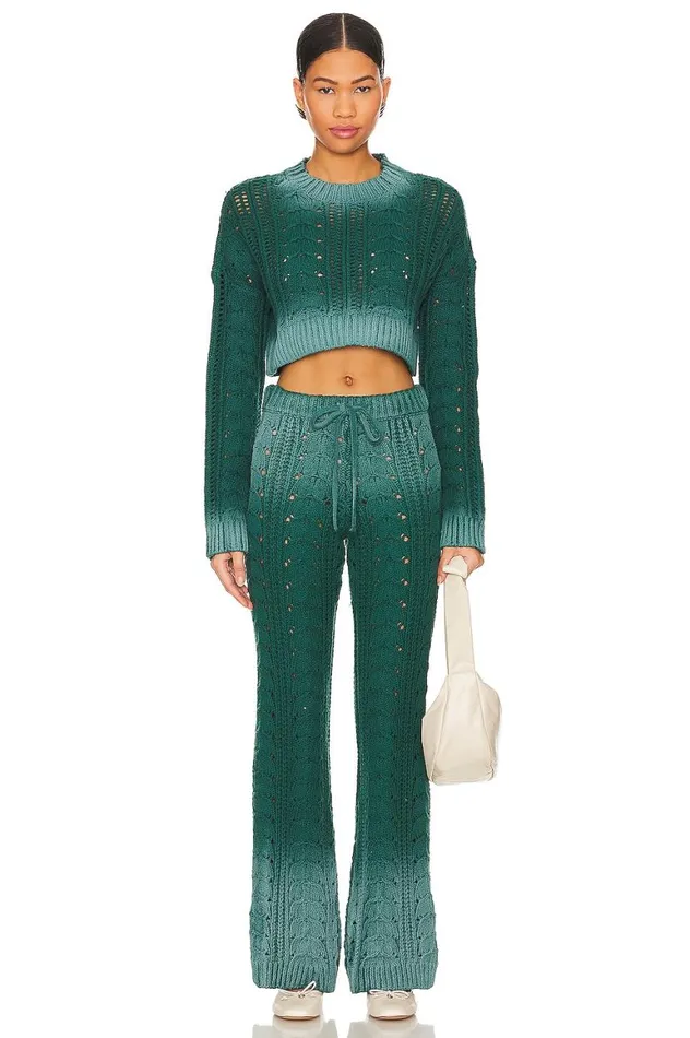 Pants Women Lovers and Friends Jelissa Ombre Knit Pant Green Ombre