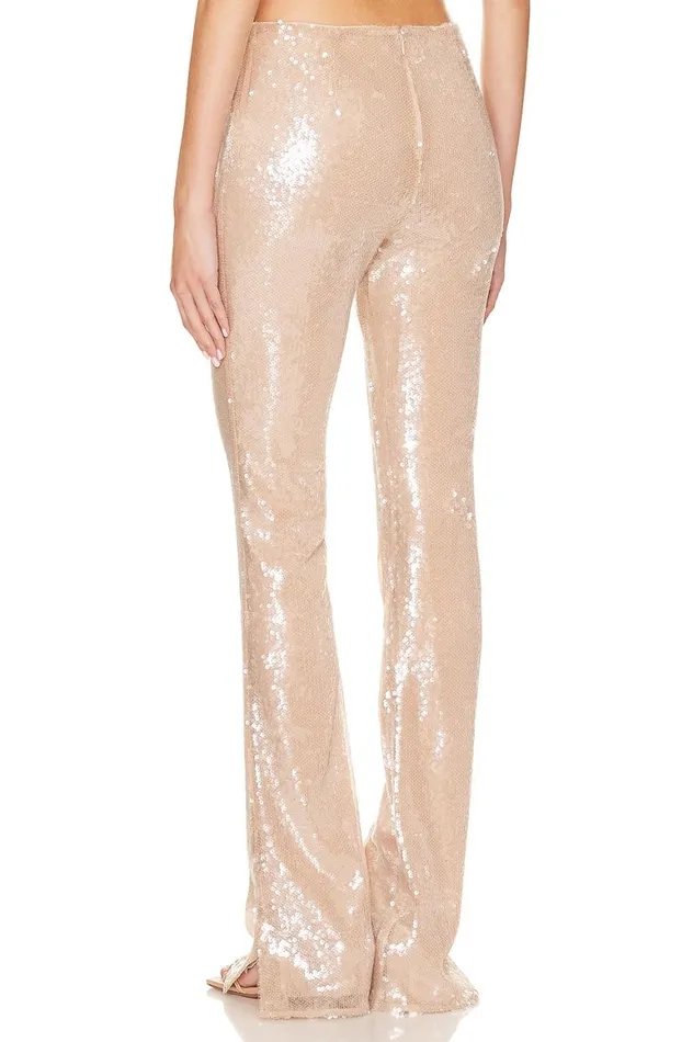 Pants Women Lovers and Friends Stevie Sequin Pant Nude Neutral