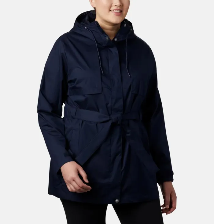 Pardon My Trench Jacket Plus Size Dark Nocturnal Womens Columbia Sportswear Rain