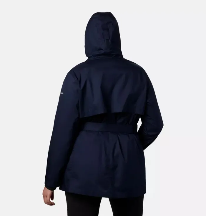 Pardon My Trench Jacket Plus Size Dark Nocturnal Womens Columbia Sportswear Rain Pardon My Trench Jacket Plus Size Dark Nocturnal Womens Columbia Sportswear Rain