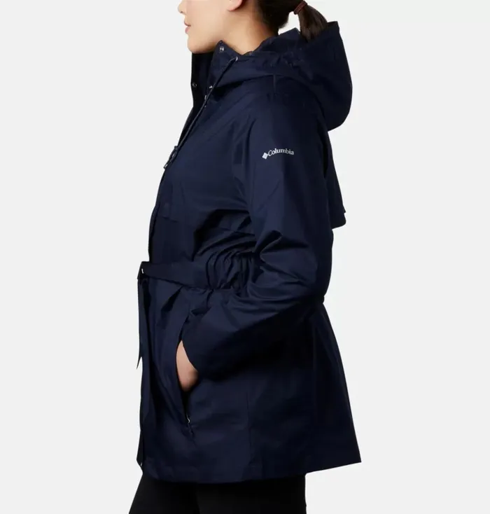 Pardon My Trench Jacket Plus Size Dark Nocturnal Womens Columbia Sportswear Rain Pardon My Trench Jacket Plus Size Dark Nocturnal Womens Columbia Sportswear Rain