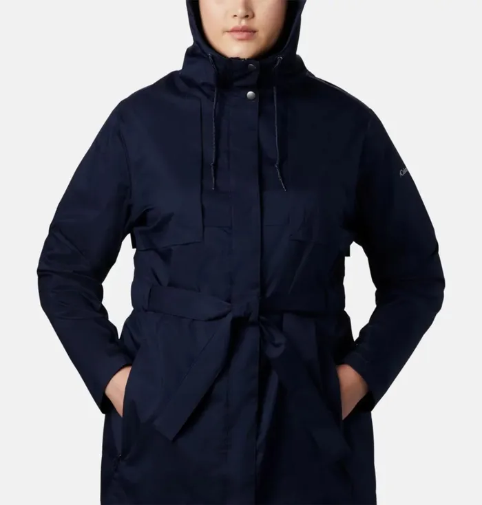 Pardon My Trench Jacket Plus Size Dark Nocturnal Womens Columbia Sportswear Rain Pardon My Trench Jacket Plus Size Dark Nocturnal Womens Columbia Sportswear Rain