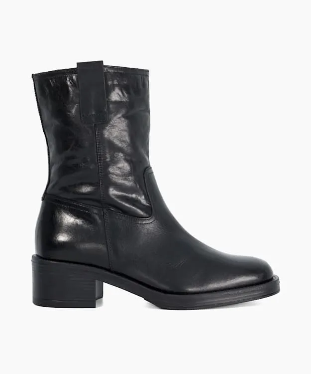 Paytyn Black Borg Lined Chunky Boots Dune London Black Women Dune London Ankle Boots