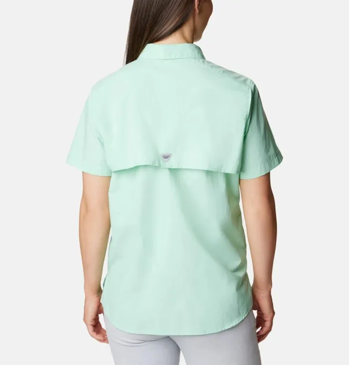 PFG Bahama Short Sleeve Shirt Mint Cay Womens Columbia Sportswear Short Sleeve PFG Bahama Short Sleeve Shirt Mint Cay Womens Columbia Sportswear Short Sleeve