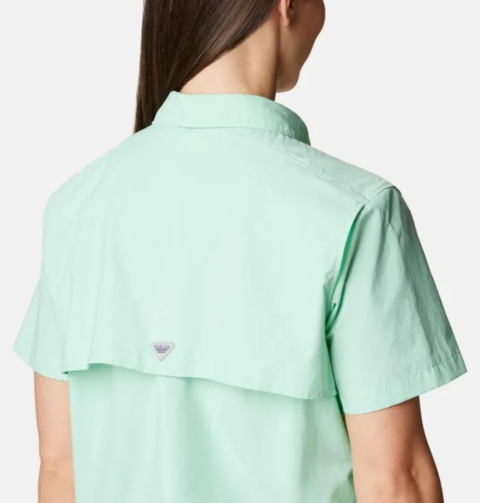 PFG Bahama Short Sleeve Shirt Mint Cay Womens Columbia Sportswear Short Sleeve PFG Bahama Short Sleeve Shirt Mint Cay Womens Columbia Sportswear Short Sleeve