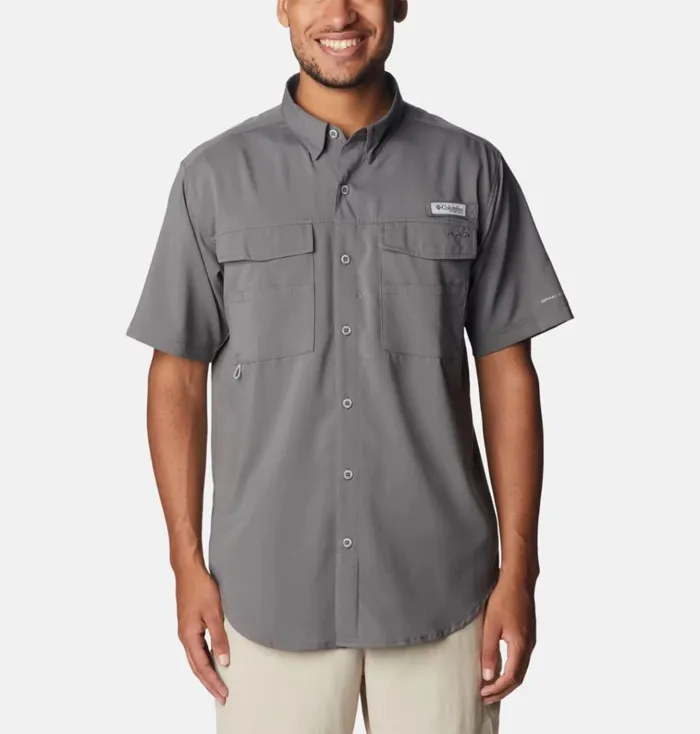 PFG Blood And Guts IV Woven Short Sleeve Shirt 8211 Tall City Grey Mens Columbia Sportswear Short Sleeve PFG Blood And Guts IV Woven Short Sleeve Shirt 8211 Tall City Grey Mens Columbia Sportswear Short Sleeve