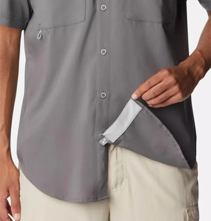 PFG Blood And Guts IV Woven Short Sleeve Shirt 8211 Tall City Grey Mens Columbia Sportswear Short Sleeve PFG Blood And Guts IV Woven Short Sleeve Shirt 8211 Tall City Grey Mens Columbia Sportswear Short Sleeve