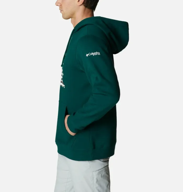 PFG Crested Beaut Hoodie Dark Ivy Fish Tree Graphic Mens Columbia Sportswear Sweatshirts and Hoodies PFG Crested Beaut Hoodie Dark Ivy Fish Tree Graphic Mens Columbia Sportswear Sweatshirts and Hoodies