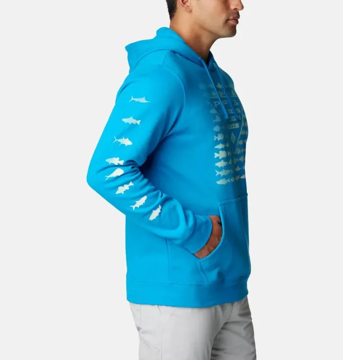 PFG Elements Hoodie Pool Opal Blue Gradient Mens Columbia Sportswear Sweatshirts and Hoodies PFG Elements Hoodie Pool Opal Blue Gradient Mens Columbia Sportswear Sweatshirts and Hoodies