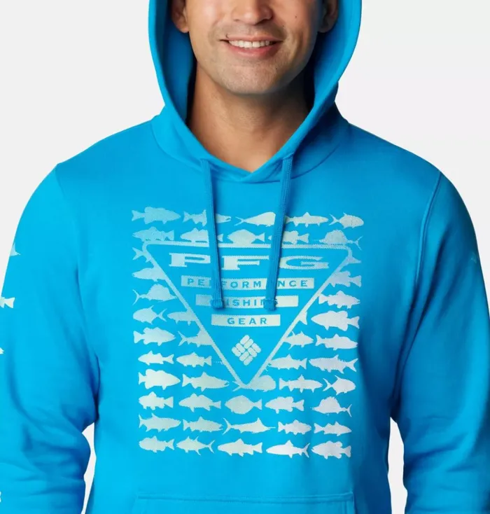 PFG Elements Hoodie Pool Opal Blue Gradient Mens Columbia Sportswear Sweatshirts and Hoodies PFG Elements Hoodie Pool Opal Blue Gradient Mens Columbia Sportswear Sweatshirts and Hoodies