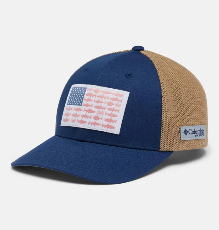 PFG Fish Flag Mesh Ball Cap 8211 Low Crown Carbon Ancient Fossil Pnw Flag MensWomens Columbia Sportswear Hats PFG Fish Flag Mesh Ball Cap 8211 Low Crown Carbon Ancient Fossil Pnw Flag MensWomens Columbia Sportswear Hats